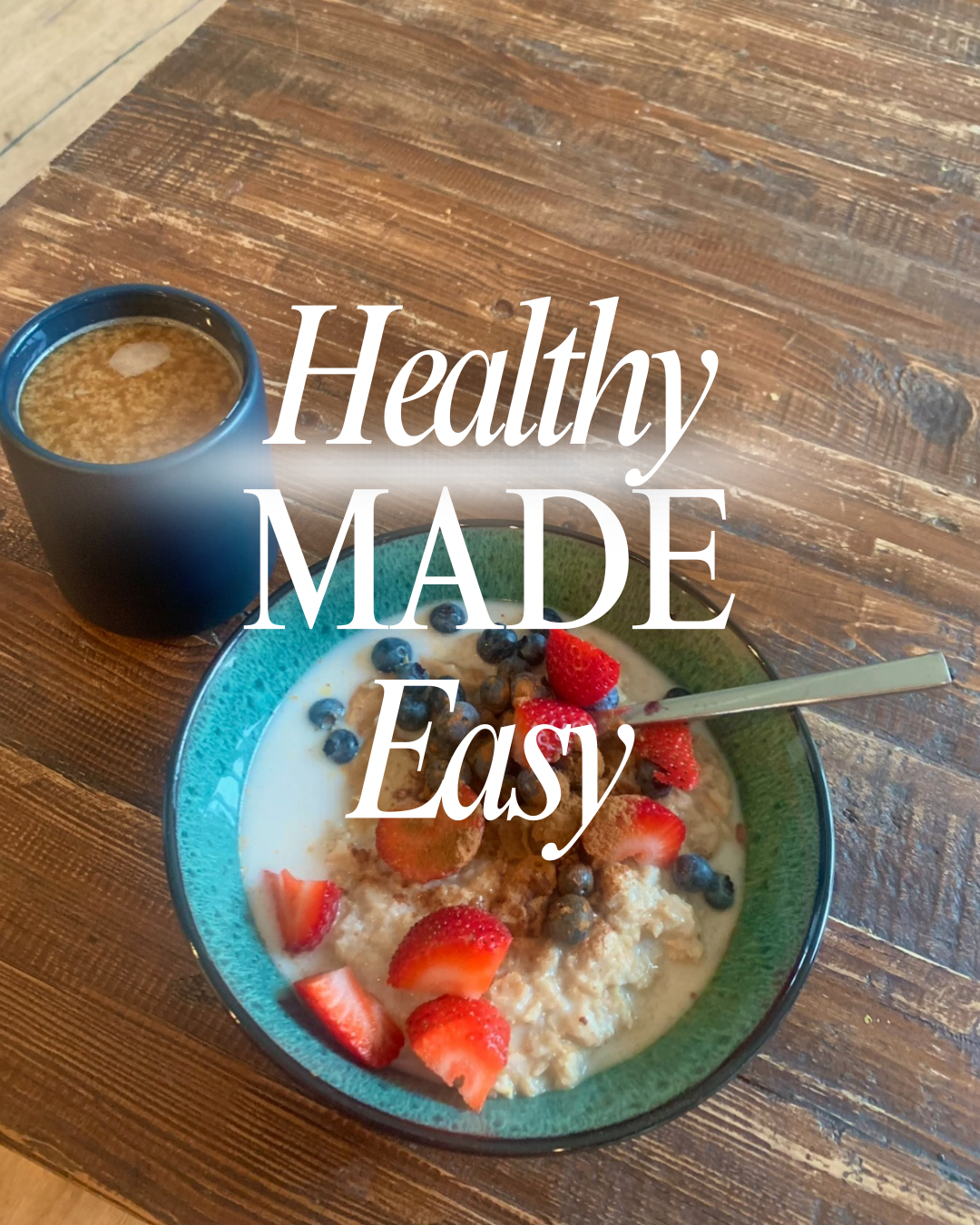 white and green clean minimalist personal health instagram post